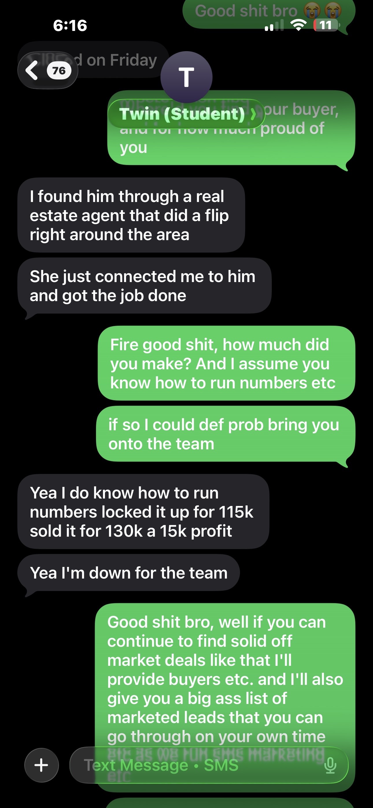 $15K profit from first deal